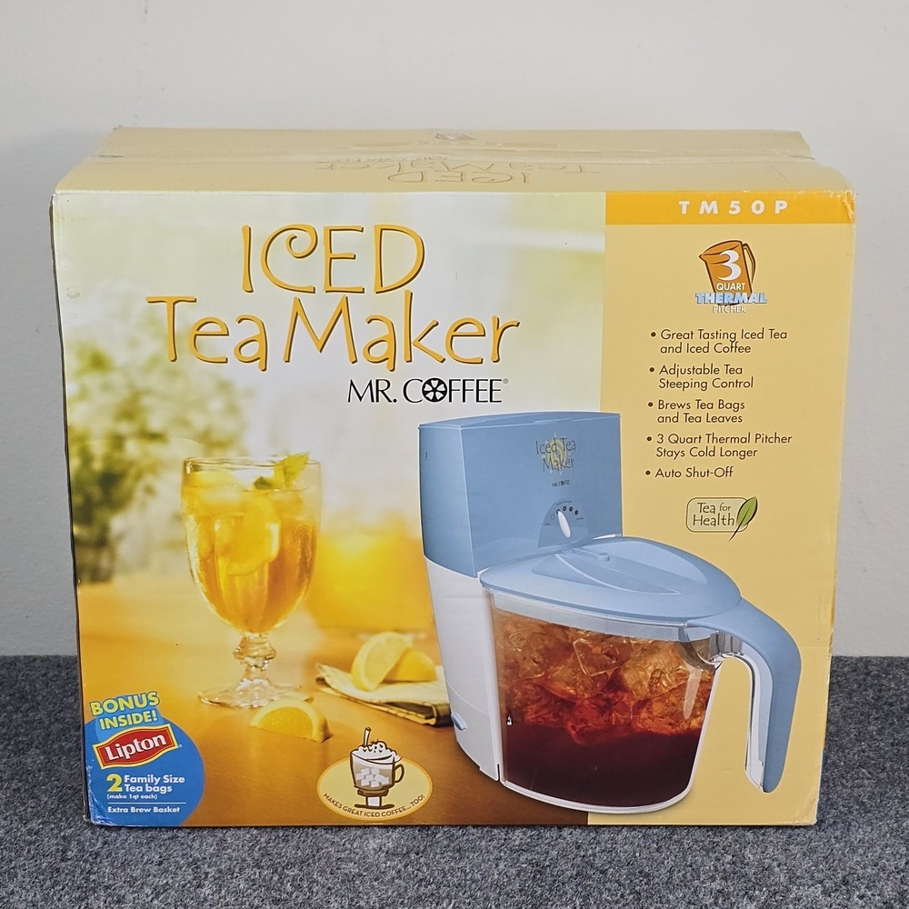 Mr. Coffee 3-Quart Iced Tea Maker Light Blue Model TM50P